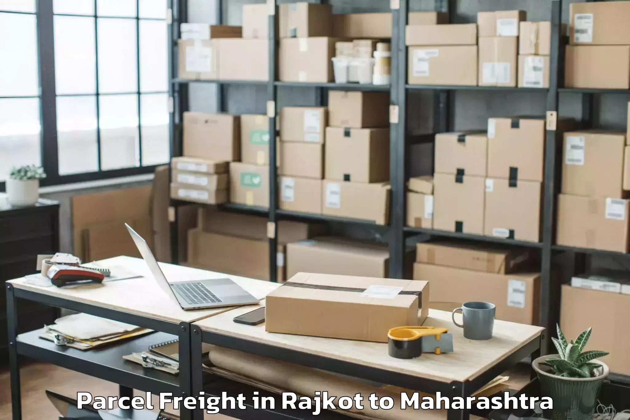 Quality Rajkot to Gondwana University Gadchiroli Parcel Freight